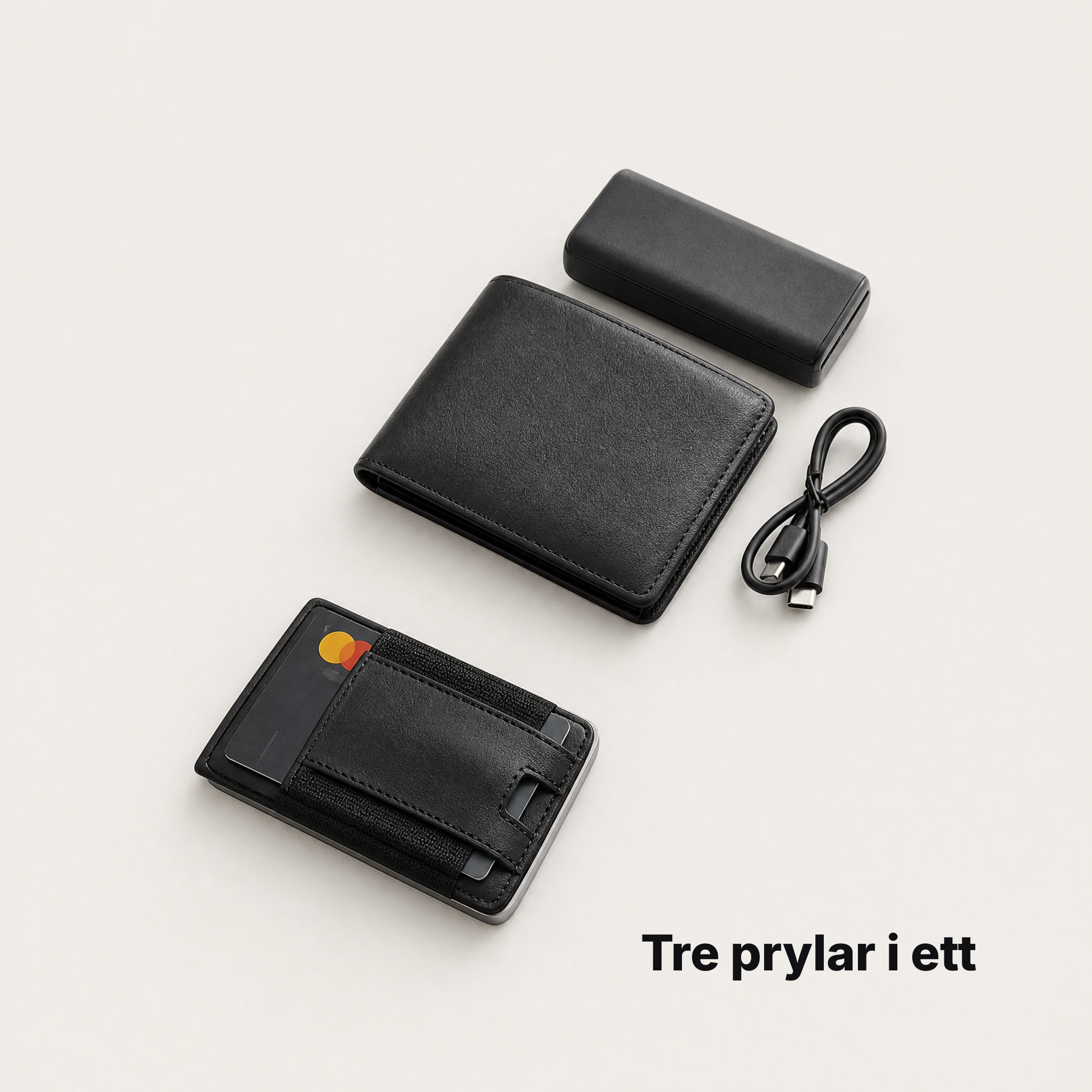Plånbok med powerbank